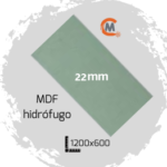 Placa MDF  hidrófugo de 22mm 1200x900