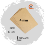 Conjunto 6 placas (pack) MDF Cru4mm c/600x400