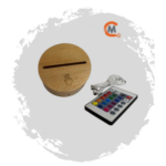 Base Led Madeira para acrílico 4mm