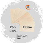 Conjunto (Pack) 6 placas contraplacado Choupo de 10mm 600x400