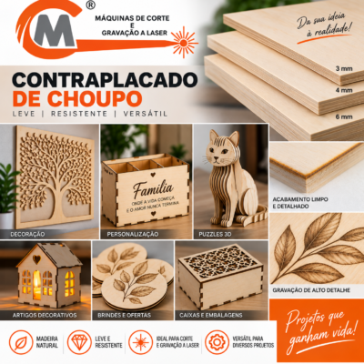 Conjunto (Pack) placas contraplacado Choupo