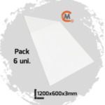 Conjunto 6 placas MDF Laminado branco duas faces 3mm (600x400mm/300x200mm) ult