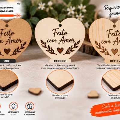 Corações em Madeira Personalizados à Medida